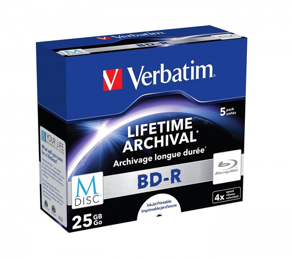 Verbatim M-Disc BD-R BluRay bedruckbar, 25GB 5er