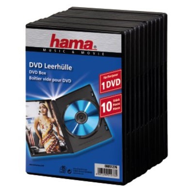 Hama DVD-Leerhüllen, 10er Pack, schwarz