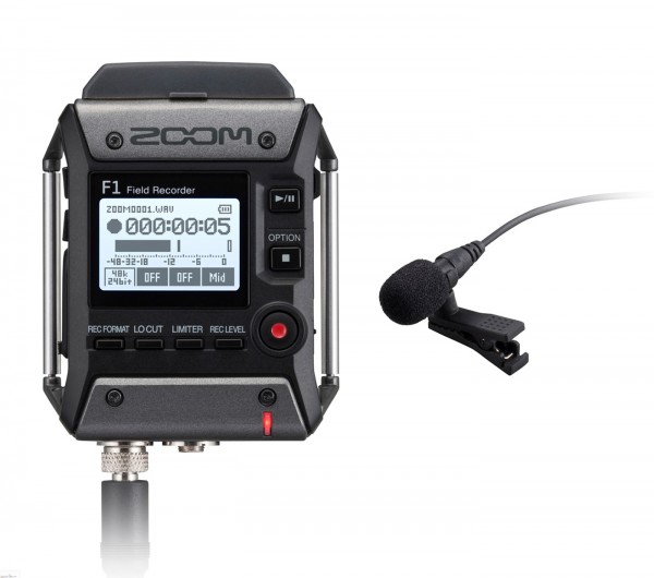 Zoom F1-LP Fieldrecorder + LMF-1 Lavalier Mikrofon