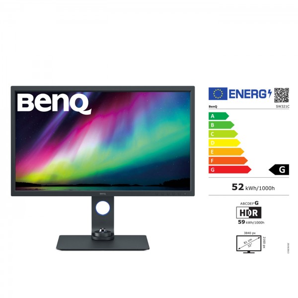 BenQ SW321C IPS 4K Monitor 32" grau