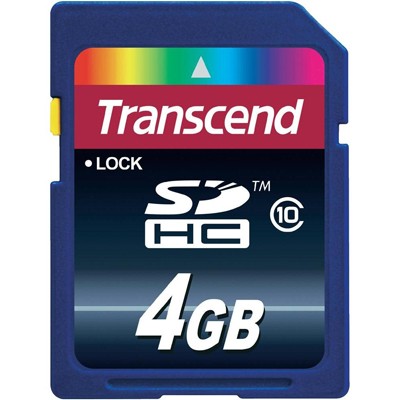 Transcend SDHC Class10 20MB/s 4 GB