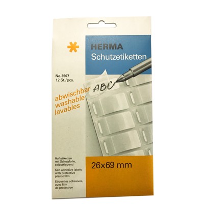Herma Schutzetiketten für Laborflaschen, 12 Blatt