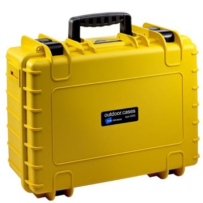 B&W Outdoor Koffer Typ 5000 m. Schaumstoff gelb