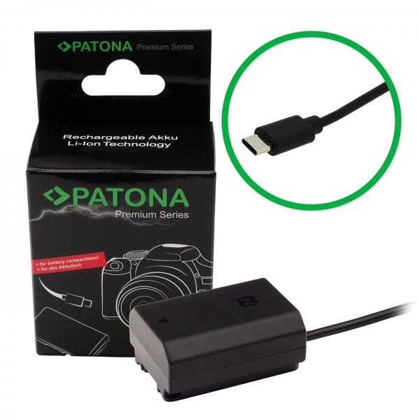 PATONA USB-C Input Akku-Adapter Typ Sony NP-FZ100