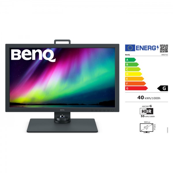 BenQ SW271C IPS 4K Monitor 27" grau