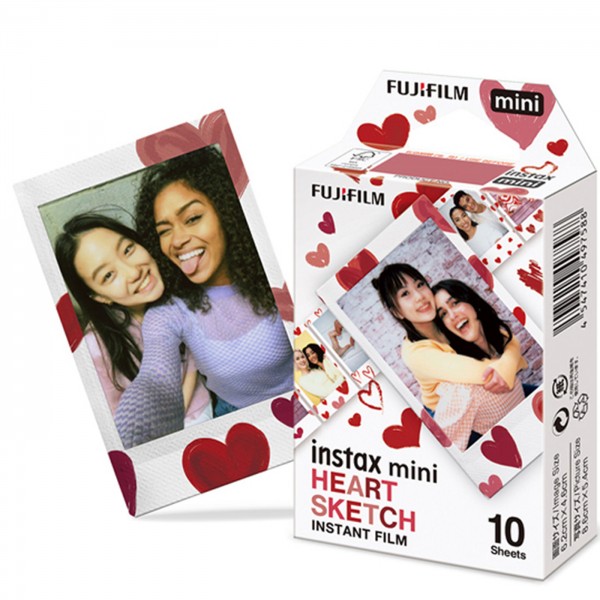Fujifilm Instax Mini Film HEART SKETCH 10 Aufn.