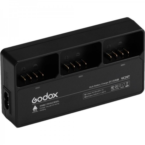 Godox VC26T Ladegerät für 3 VB26 Akkus