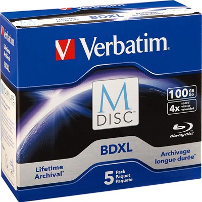 Verbatim M-Disc BD-R XL BluRay,100GB 5er