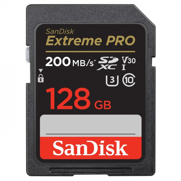 SanDisk SDXC Extreme Pro 128GB, UHS-I, 200 MB/s
