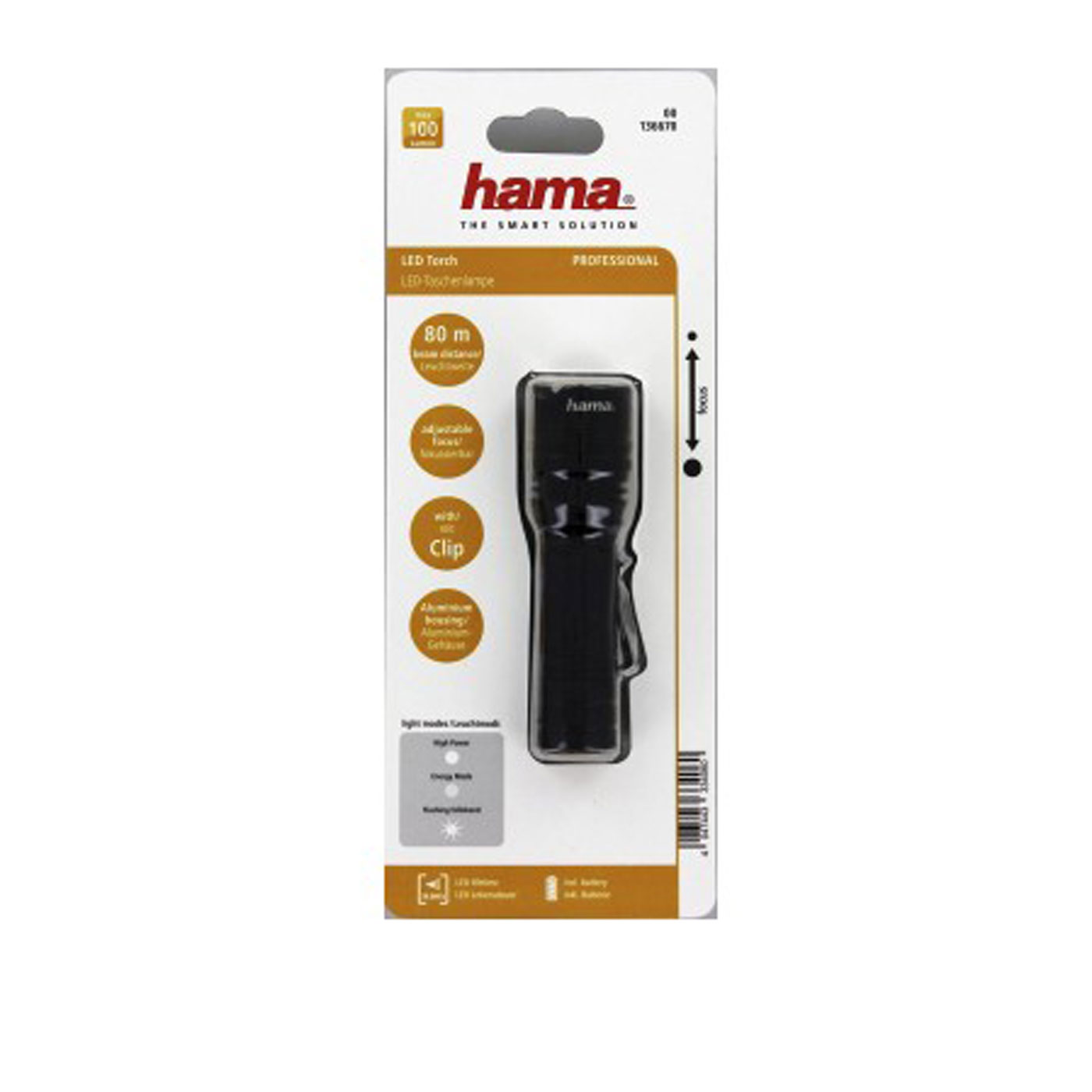 Hama LED-Taschenlampe Professional 1 | Taschenlampen | Outdoor-Ausstattung  | Zubehör | Brenner - Alles für die Fotografie