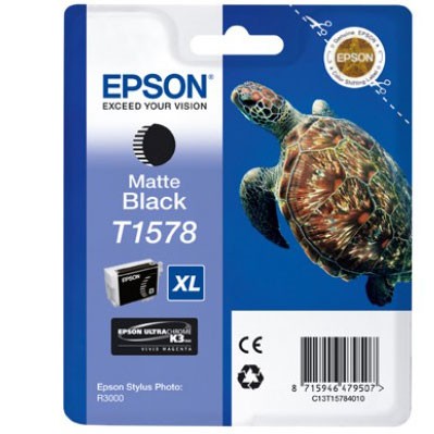 Epson Tinte (T1578) matte black für R3000