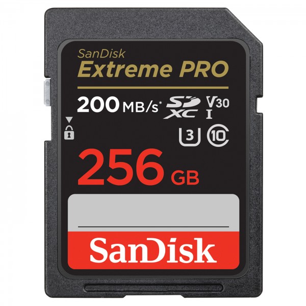 SanDisk SDXC Extreme Pro 256GB, UHS-I, 200 MB/s